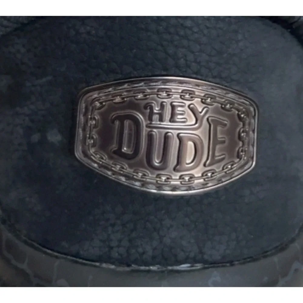 Jelly Roll x Hey Dude Leather Boots Bradley Black Skull Print Mens Sz 12
